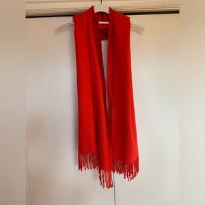 Le Chateau soft red scarf with tassels